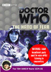 DOCTOR WHO - THE HAND OF FEAR - Specially sticker product warns viewers!