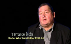 THE HAND OF FEAR DVD EXTRAS: Script Editor (and respected DOCTOR WHO writer) TERRANCE DICKS 
