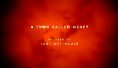 DOCTOR WHO A TOWN CALLED MERCY titles graphic
