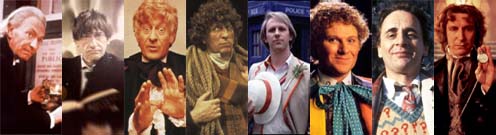 DOCTOR WHO CLASSIC SERIES - Who played 'the Doctor' - Hartnell, Troughton, Pertwee, Tom Baker, Davison, Colin Baker, McCoy and McGann