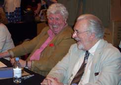 NICHOLAS COURTNEY and TOM BAKER at a DOCTOR WHO CONVENTION