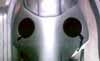 DOCTOR WHO - DOOMSDAY - A Cyberman (Yvonne Hartman) cries